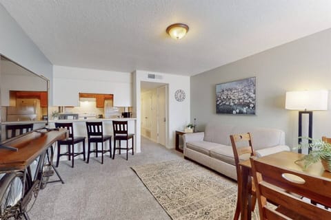 Seating for three at the kitchen bar