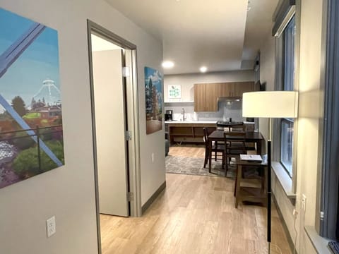 Hallway in Apartment 208, Dining Area, Kitchen