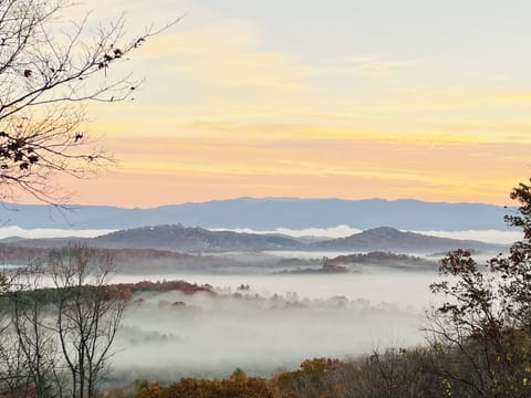 Sunrise view from the back deck