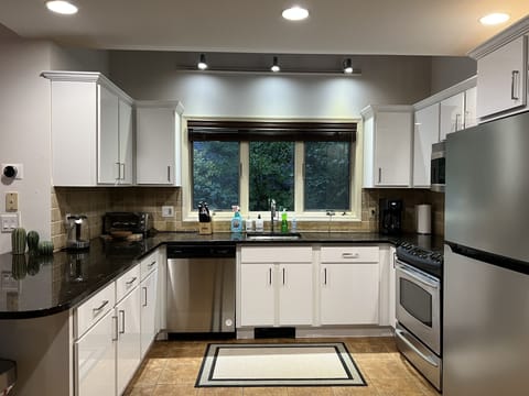 Full kitchen with everything you need to cook your own. 