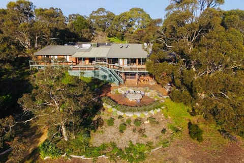 Aerial view of the house
