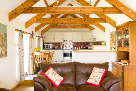 Chy-an-Oula lounge through to kitchen and dining area