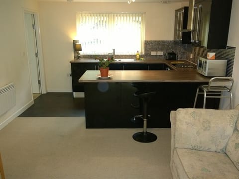 Spacious open plan lounge kitchen
