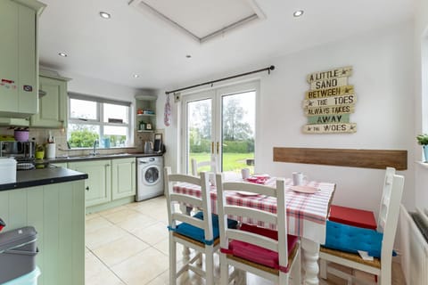 Kitchen leading to patio