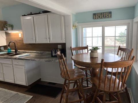 Breakfast nook with lakefront views