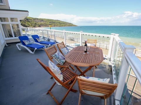 Outside terrace overlooking the bay