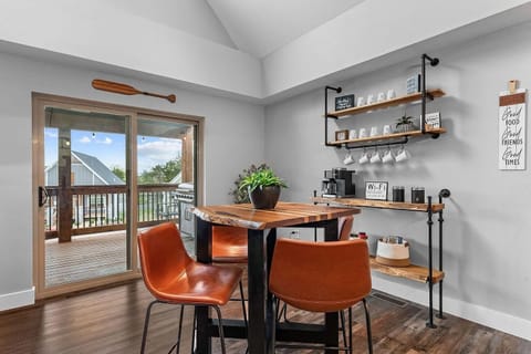 Live Edge Custom furnishing, perfect for morning coffee or early risers 