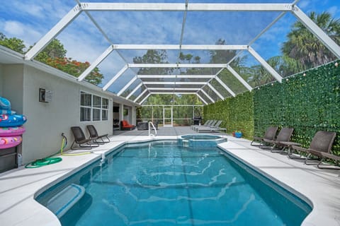 Pool and spa deck. Privacy enclosure.