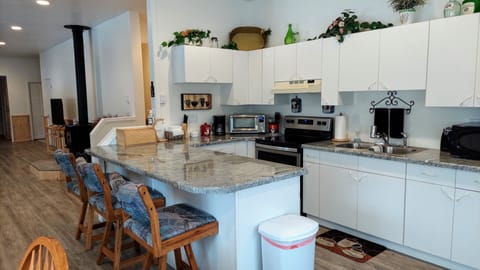 Fully stocked kitchen with everything you need. Just bring your own food.