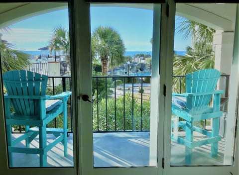 Beautiful view of pool and ocean from the deck