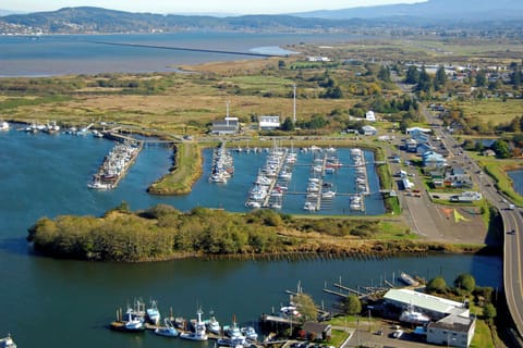 Explore nearby waterfront scenery and watch boats drift by.