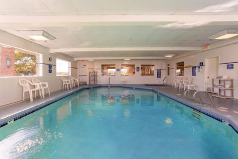 Dive into a refreshing indoor pool for all-season swims.