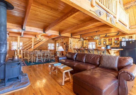 Cozy up while you warm up by the wood burning stove