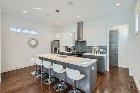 Eat in kitchen with five counter stools
