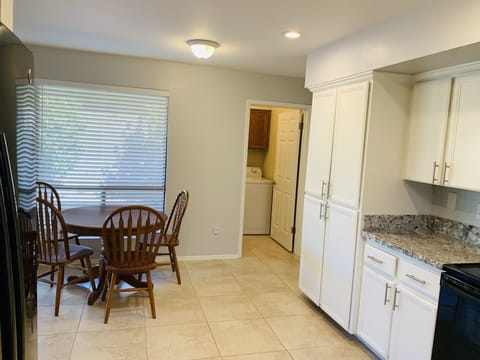 Kitchen, kitchenette and Laundry room