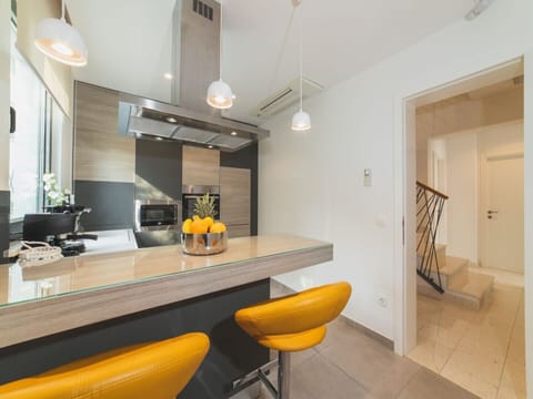 Fully equipped kitchen in a Croatia luxury villa for vacation and rent in Trogir
