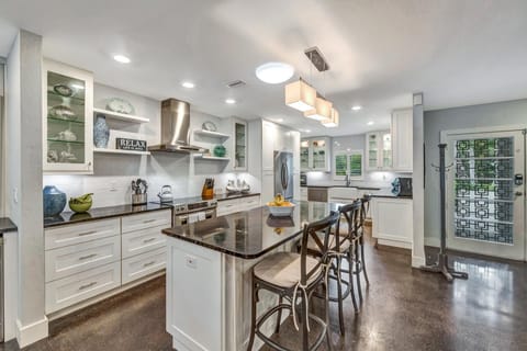 Spacious kitchen with appliances