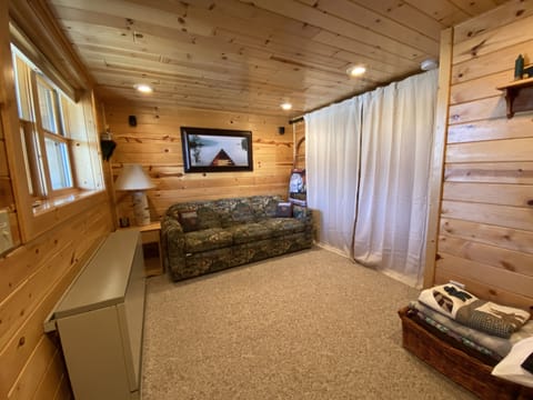 Full privacy curtain.  New matress for hidebed in 2022.