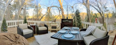 The Winter Bubble allows guests to enjoy nature in all weather-stay warm inside!