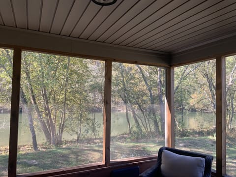 View from screened-in porch off primary bedroom