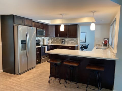 kitchen with eating bar