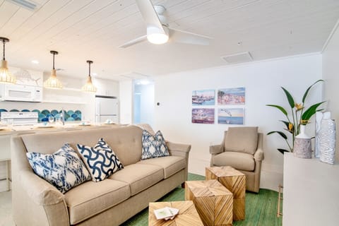 Fresh, bright open floor plan with new tongue and groove ceilings.