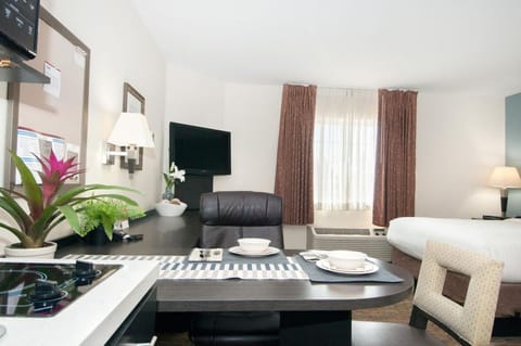 The living area + dining area