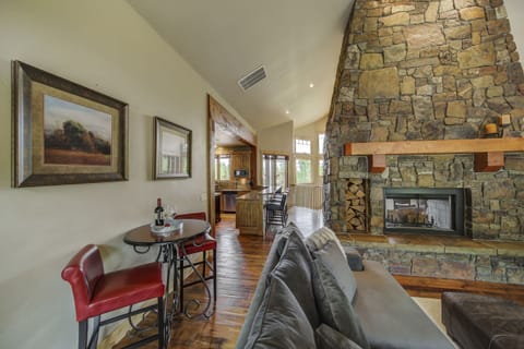 fireplace on main level