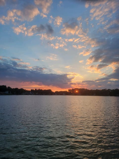 Lake view at sunset from the deck