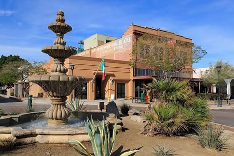 Explore the charming plaza scenery just steps from your stay.