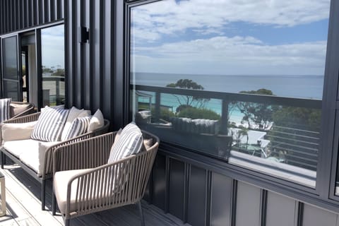 Comfortable seating on the large deck