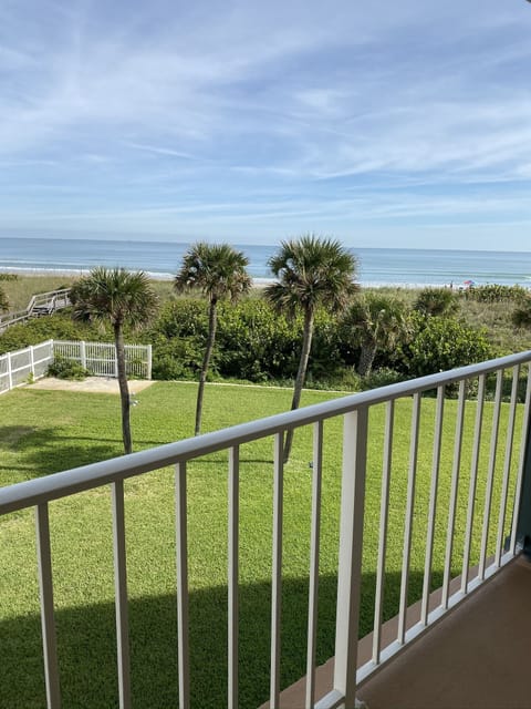 Large balcony with Kennedy Space Center launch viewing.   