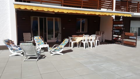 70 sqm south facing terrace overlooking the mountains