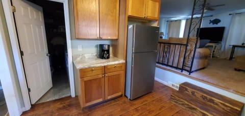 New fridge and countertops.