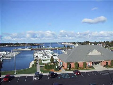 View of Ludington Harbor - View from Rooftop Sitting Area