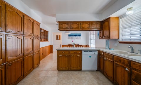 Kitchen bathed in light