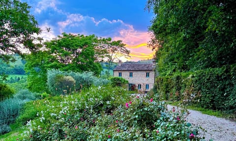The main house facing south - by sunset