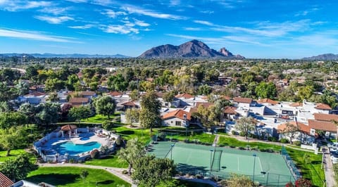 Enjoy the Lush Green Community Grounds.
Community's Tennis Court,
Lush open Community grounds