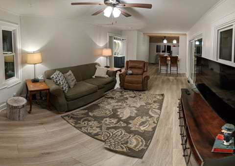 The couch is a sofa sleeper, queen sized. 