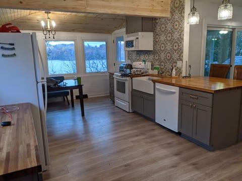kitchen from front door. 