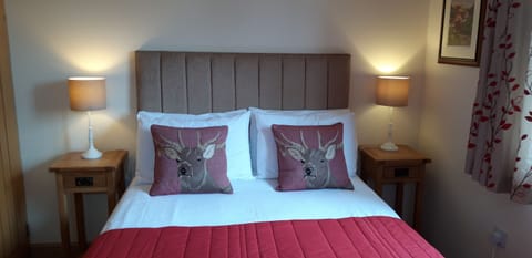 Double bed in guest bedroom