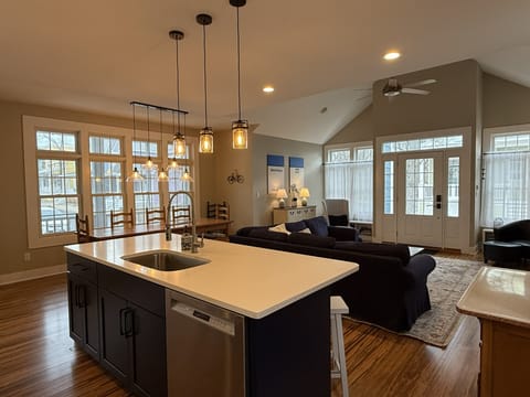 Open Living Room, Kitchen, Dining Room