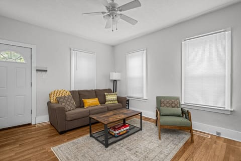 Step inside our cozy abode! Our 1 bedroom 1 bathroom home offers enough sitting and sleeping for guests as the living room couch is also a full sofa bed