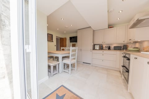 View of the kitchen from the patio