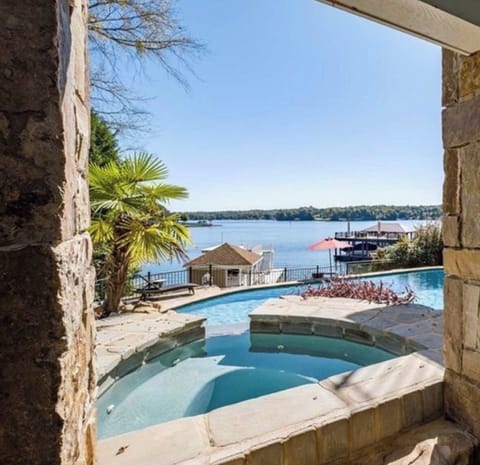 Gorgeous views from the hot tub and pool.