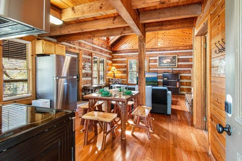 Open concept to the living area.