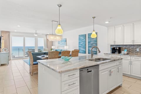 Enjoy cooking dinner with a gorgeous gulf view