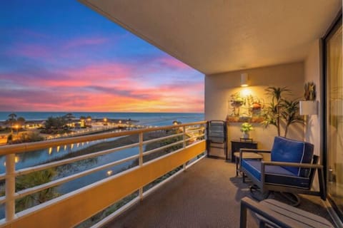 Oceanfront Balcony View at Dusk