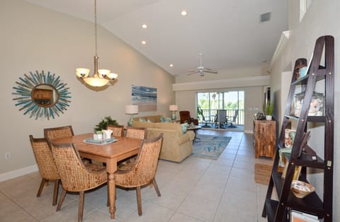 dining room and living room