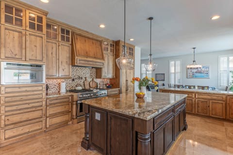 Every gourmet chef's dream kitchen.  Fully stocked down to the spices